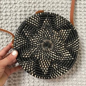 Round Wicker Bag / Crossbody from Greece